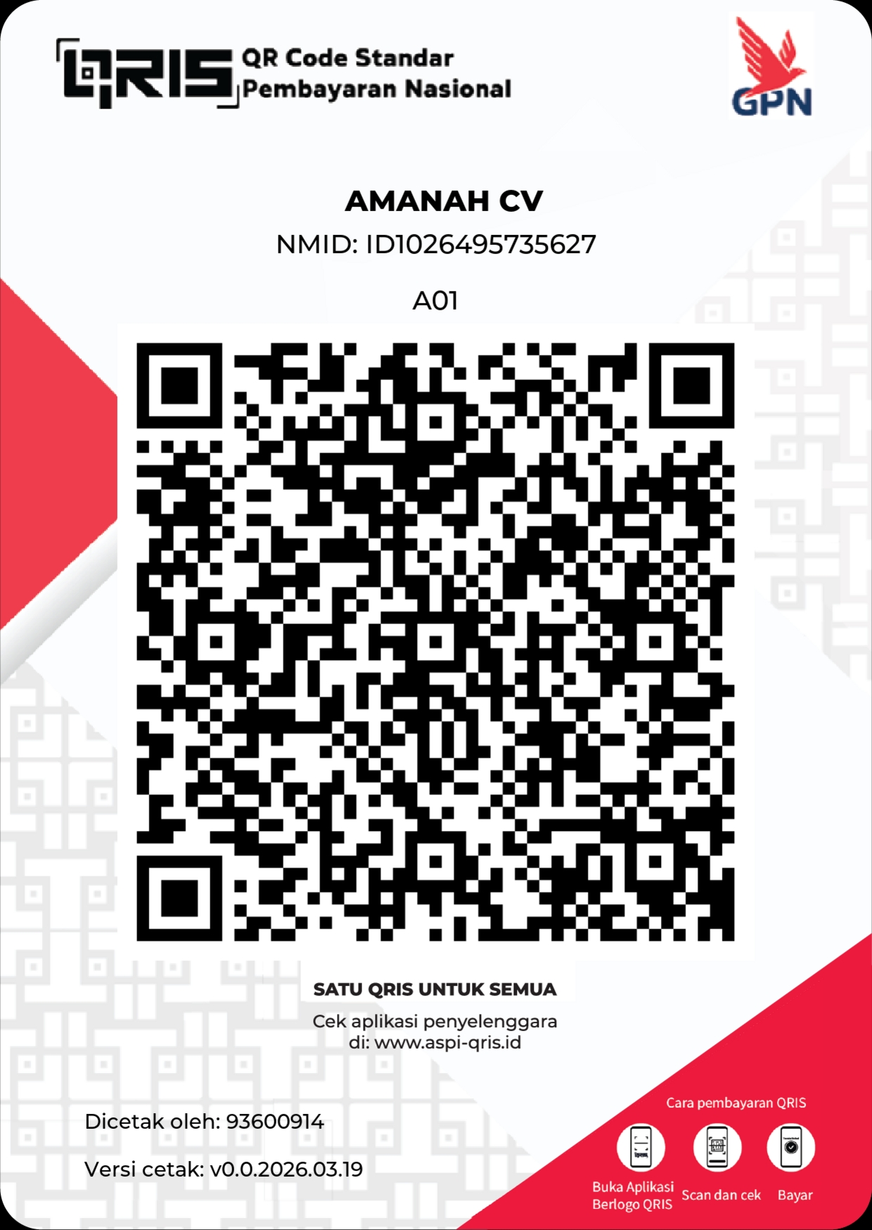Scan QRIS Sifura CV